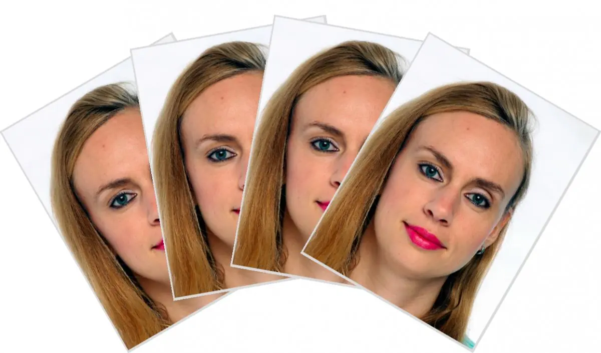 4 Images 35 x 45 mm for Biometric photo 35 x 45 mm Germany